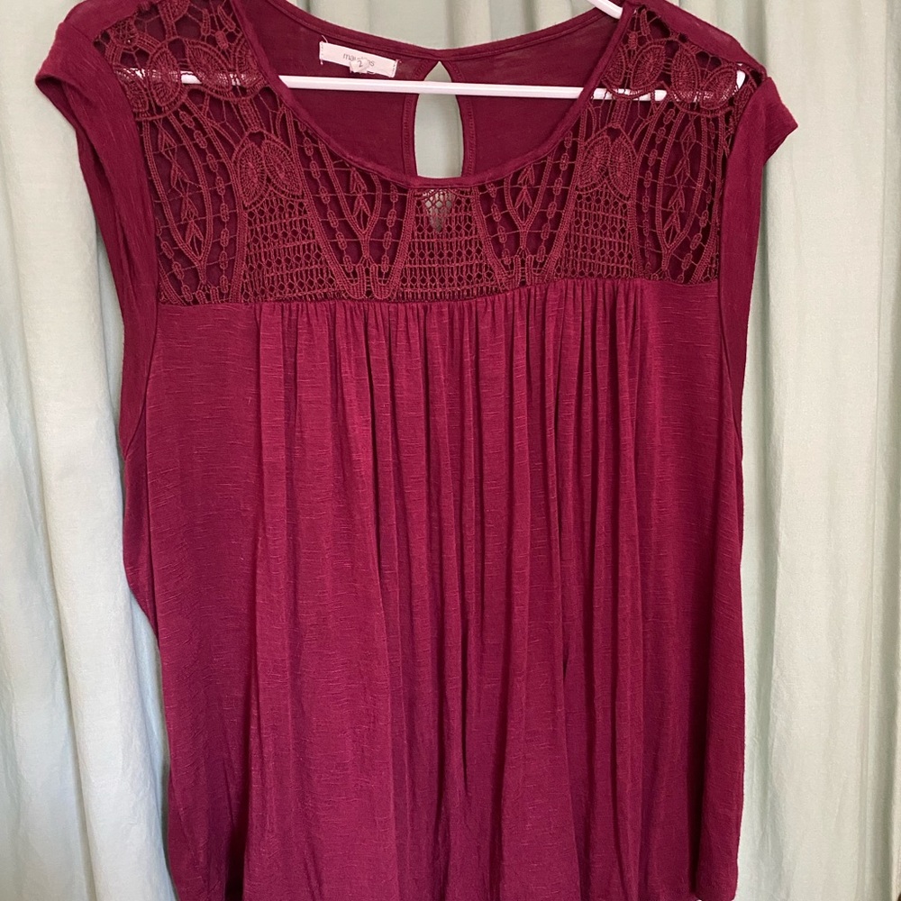 Maurices Plus Size 2 Wine Color - image 1